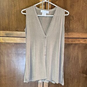 Vittoria Virini Polka Dot Sleeveless Tunic Tank